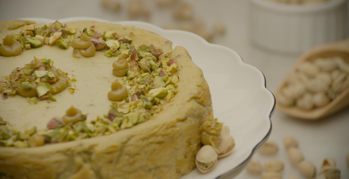Whole Pistachio Basque Cheesecake