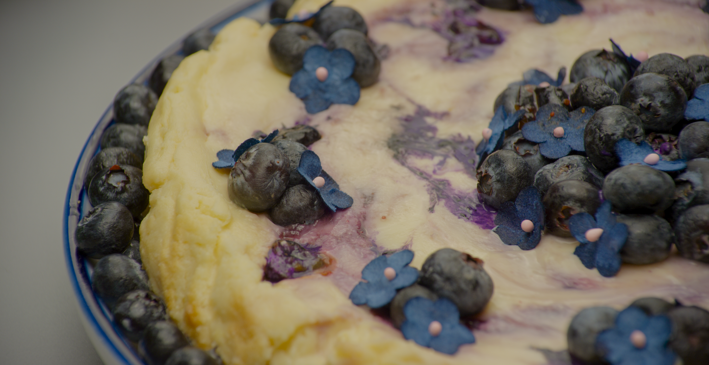 Whole Blueberry white chocolate Basque