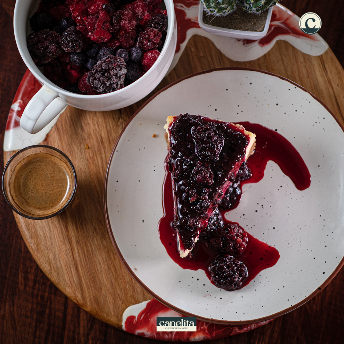 Blackberry slice Cheesecake