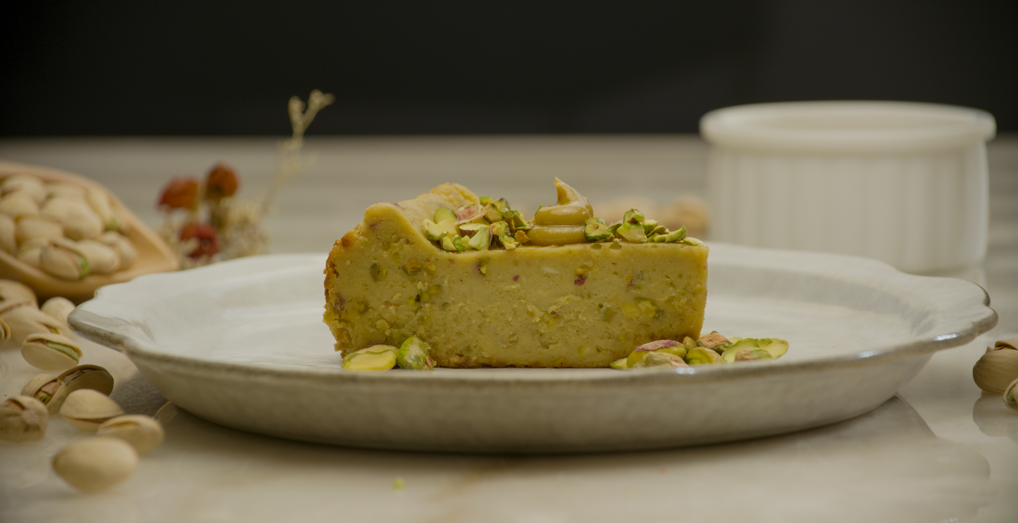 Pistacho Basque Slice Cheesecake