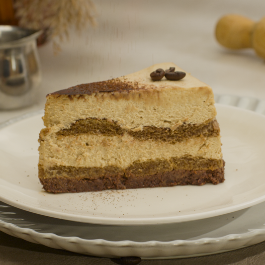 Tiramisu slice cheesecake