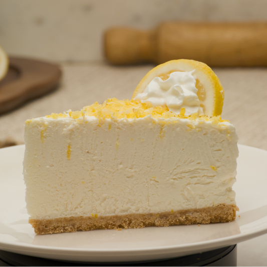 Lemon Chessecake slice
