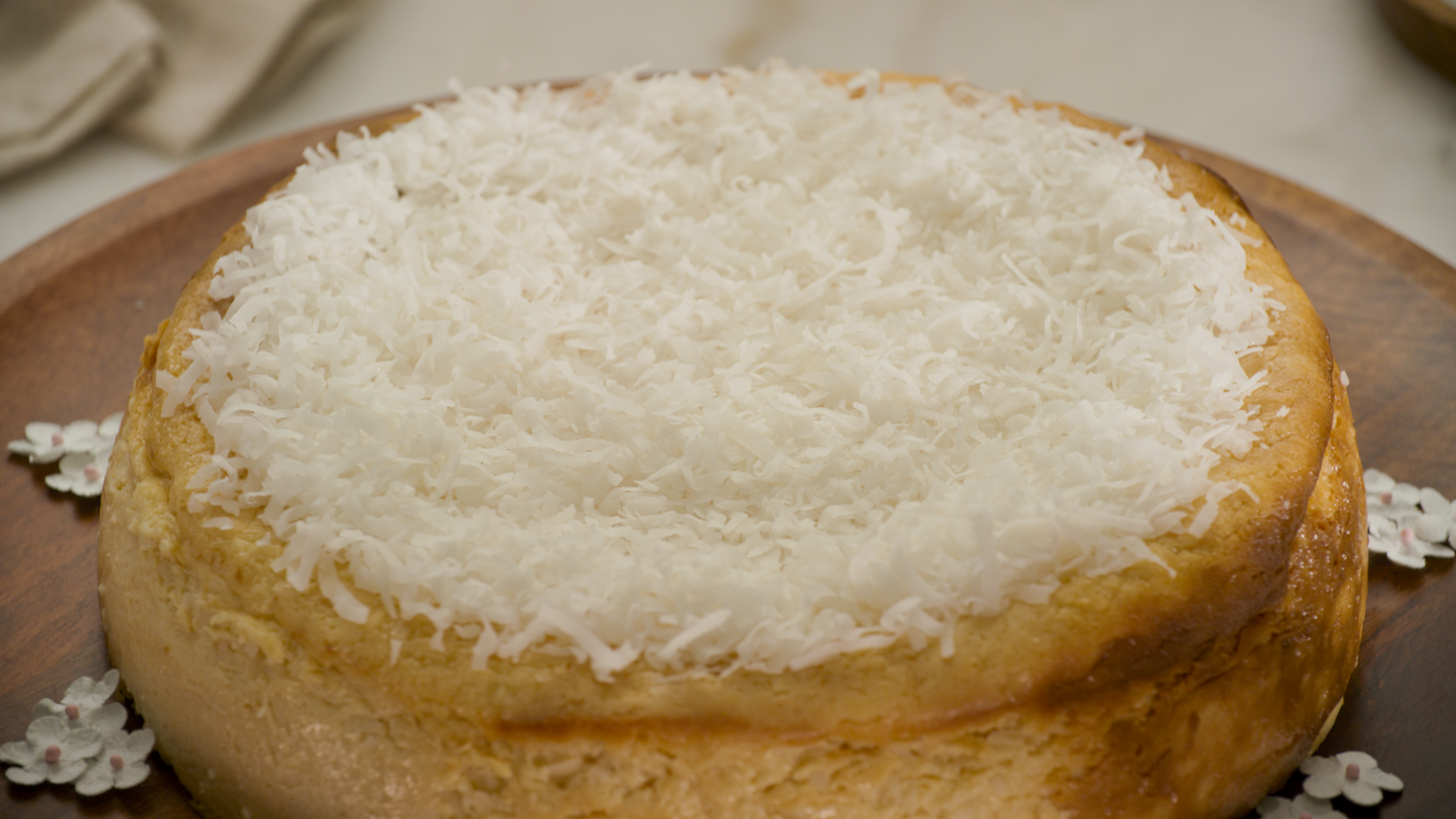 Whole Coconut Basque Cheesecake