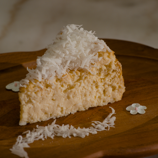 Coconut Basque slice Cheesecake