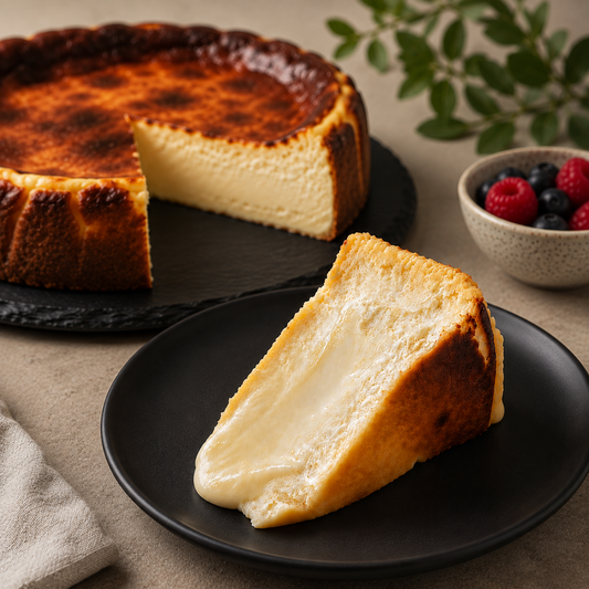 Tarta de queso vasca quemada clásica