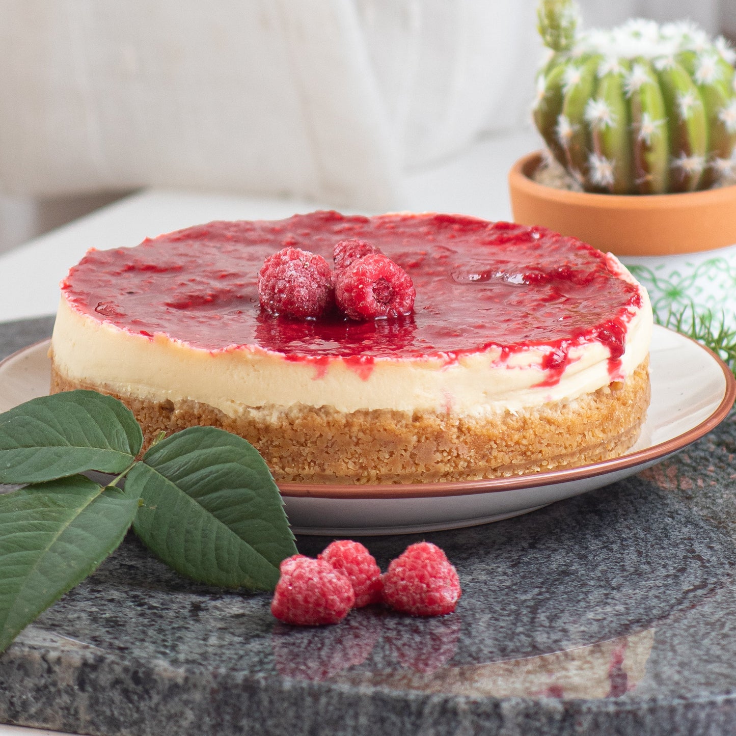 Whole Raspberry Cheesecake