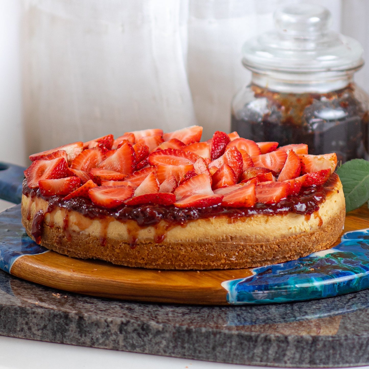 Whole Strawberry Cheesecake