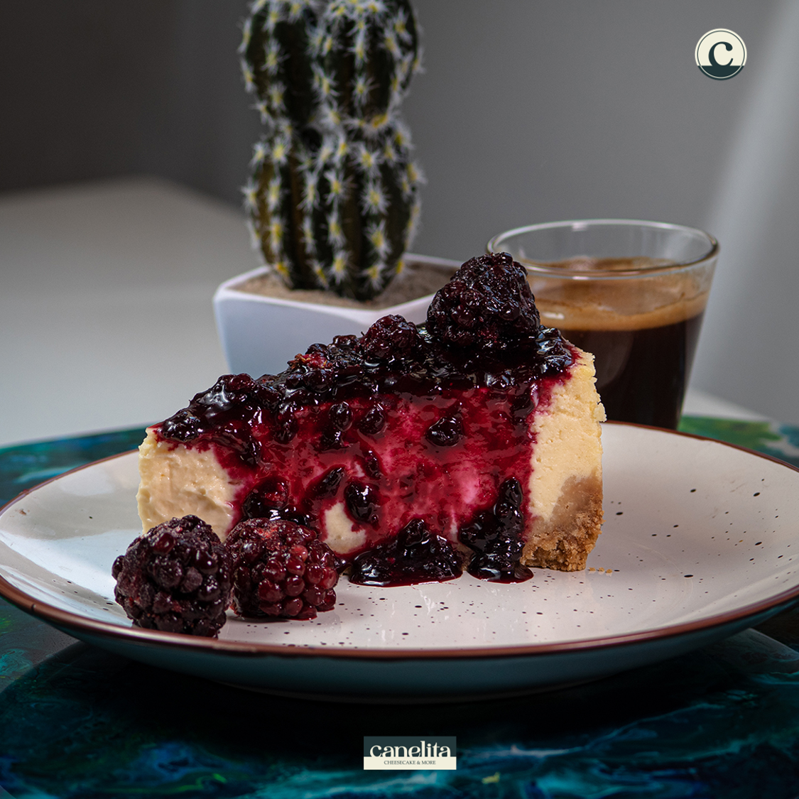 Blackberry slice Cheesecake