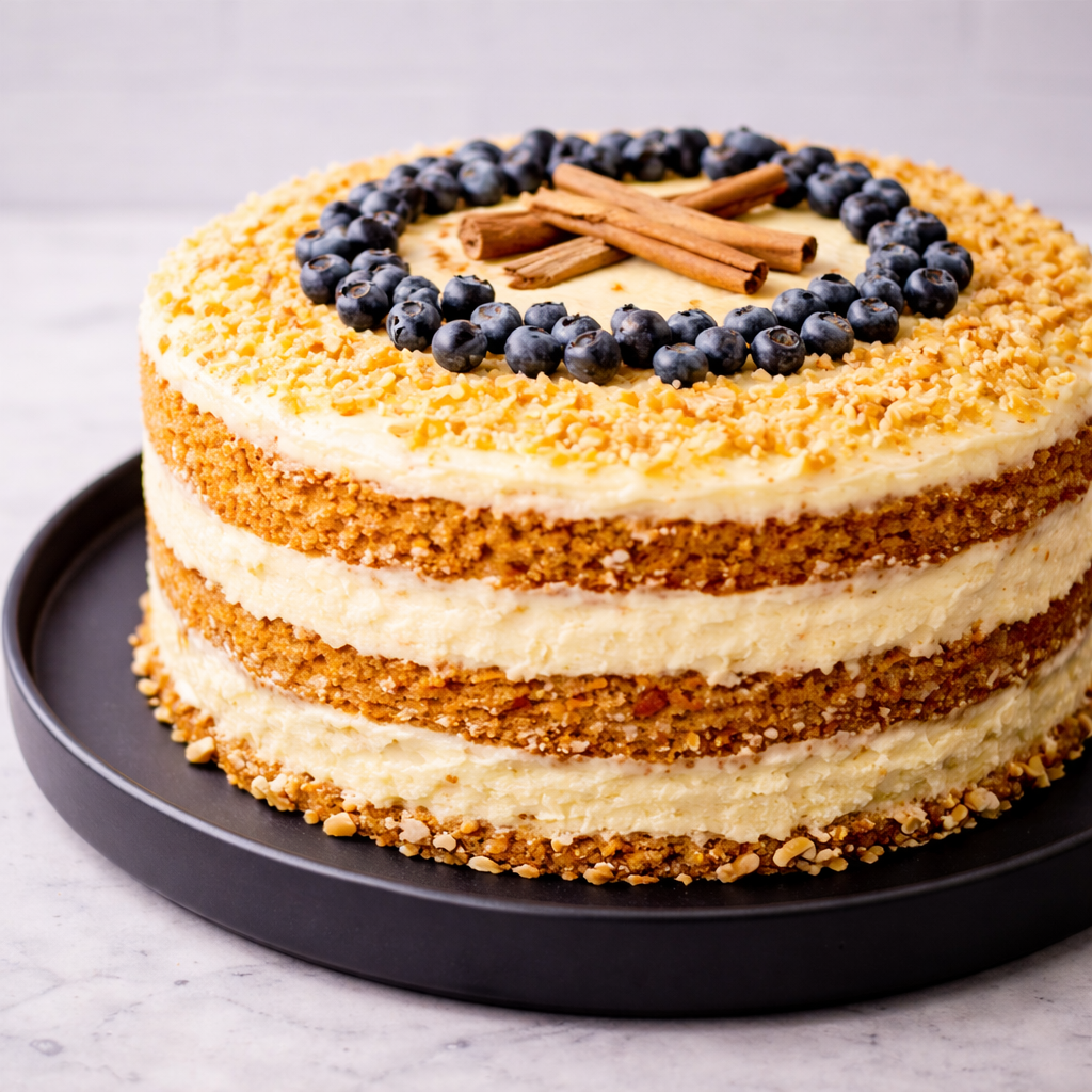 Tarta de zanahoria entera